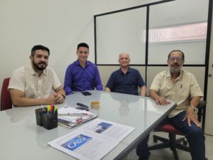 Diego Alves Carvalho, candidato ao Conselho Fiscal da Cassi, em visita ao Sindicato